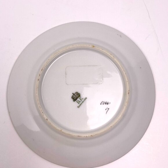 Set of 3 Antique Angelica Kauffman Style D.F.Czech Plates 61/4" Cobalt &Gold 22K - Picture 13 of 13